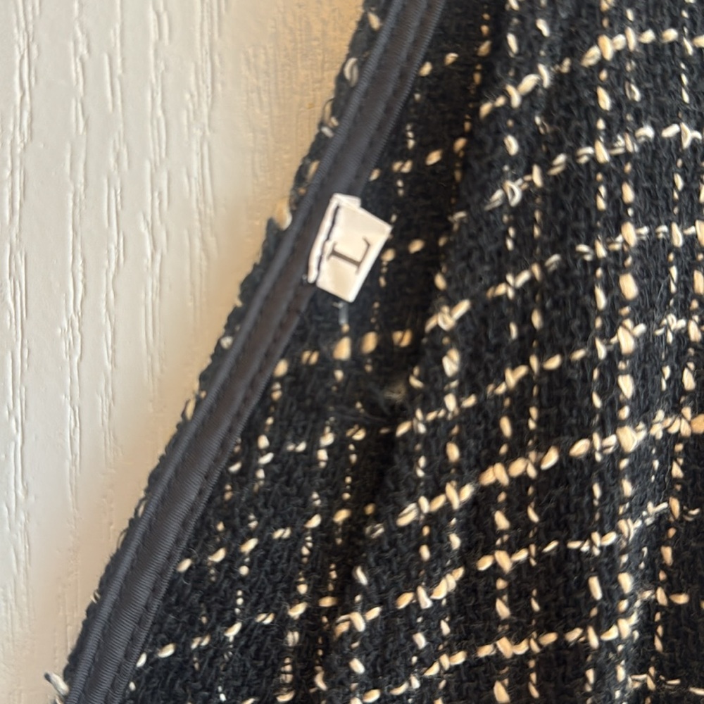 Black Tweed Overall Dress - size L - Picture 5 of 6